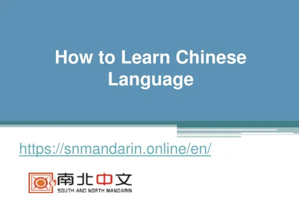 How to Learn Chinese Language - Snmandarin.online