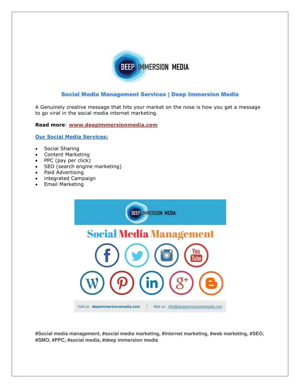 social media management services social media