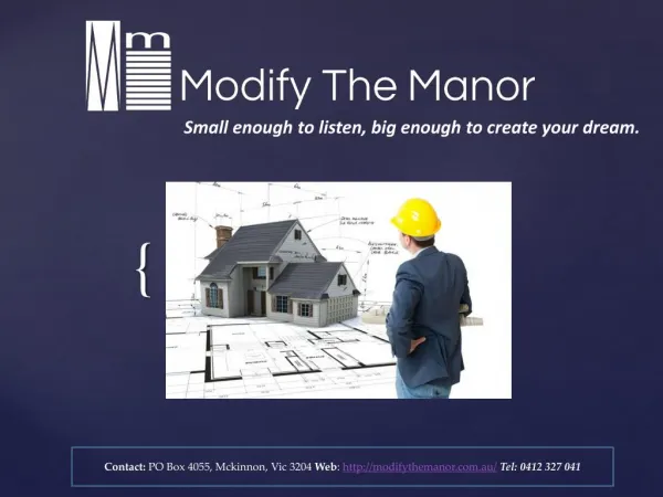 Modify The Manor - Home Renovation & Extensions