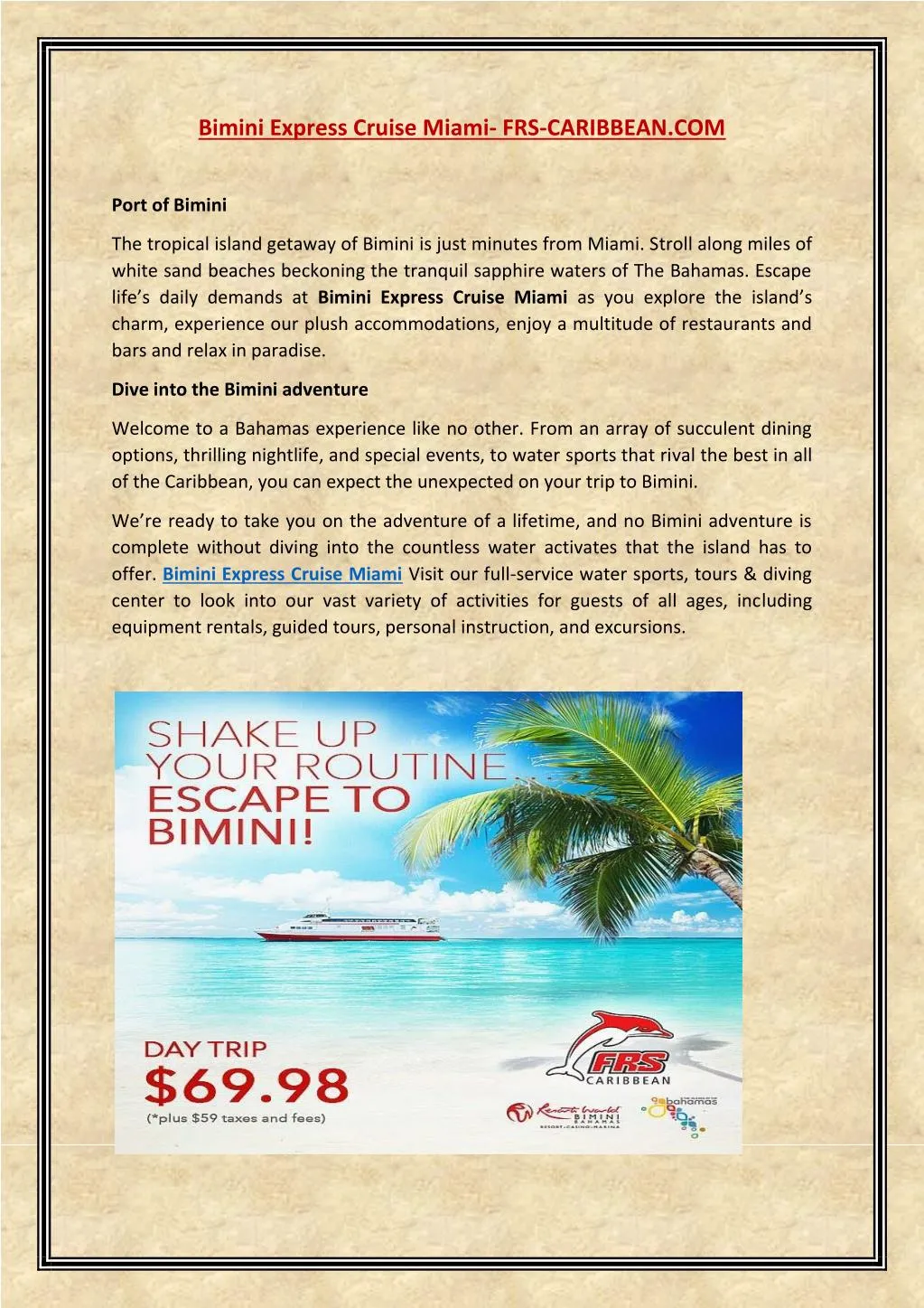 bimini express cruise miami frs caribbean com
