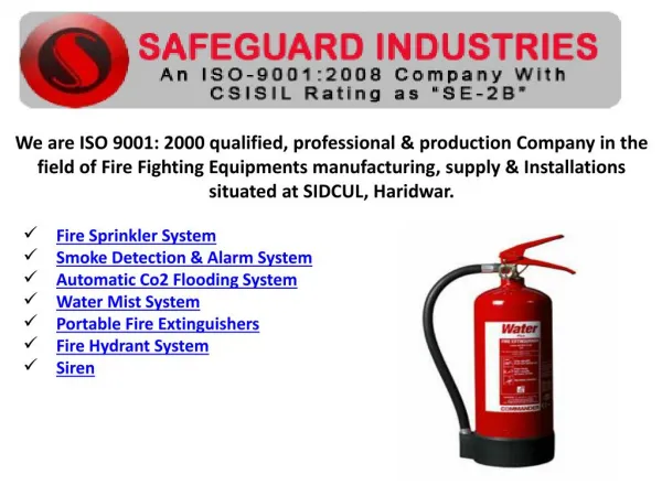 Fire sprinkler Systems Supplier