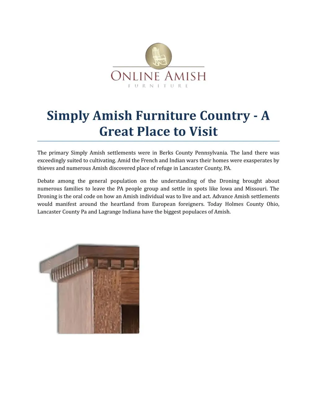 simply amish furniture country a great place