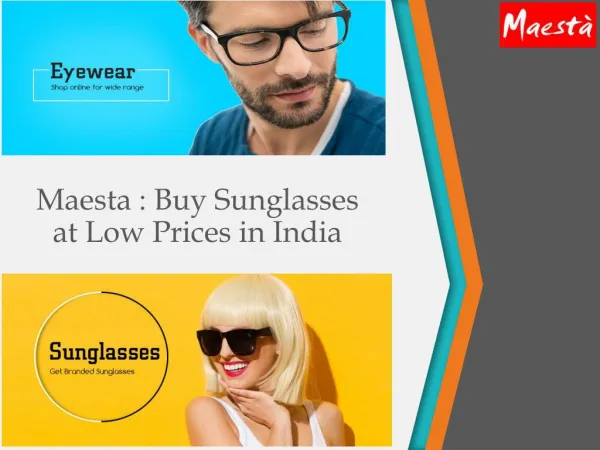 Maesta Buy Sunglasses at Low Prices in India