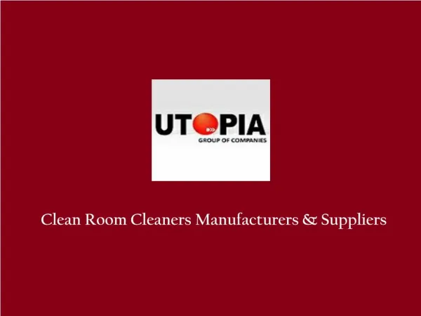 Cleanroom Equipment and Supplies
