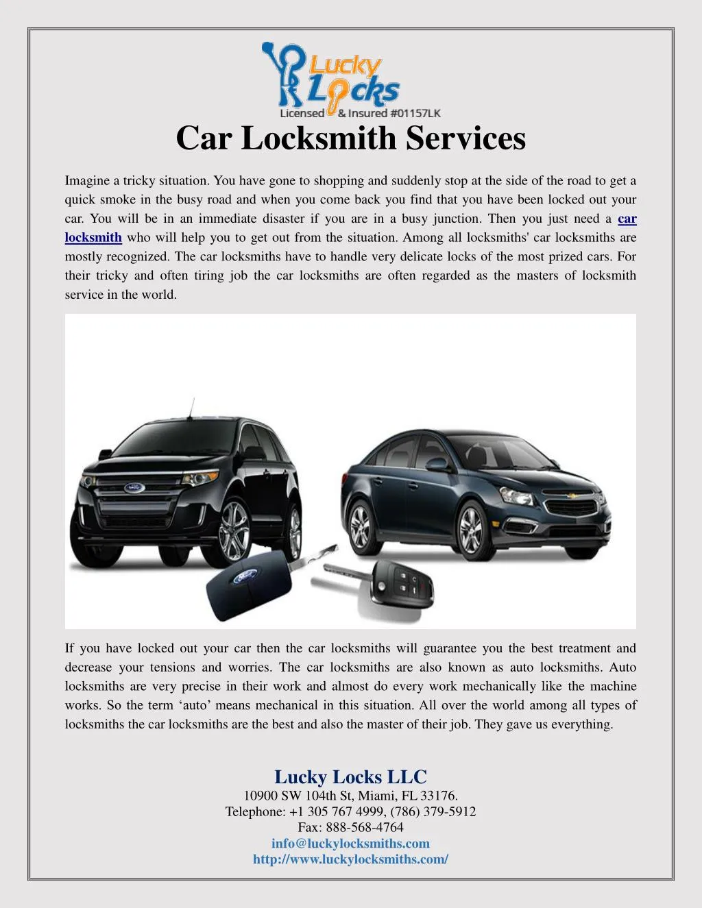 car locksmith services