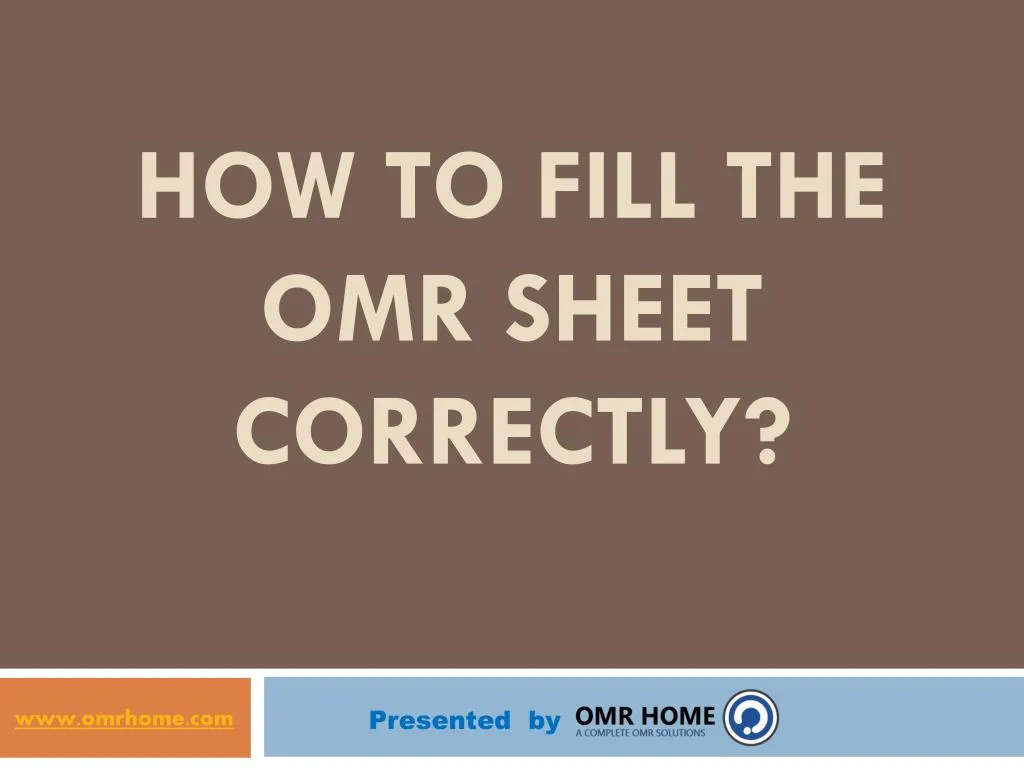 how to fill the omr sheet correctly