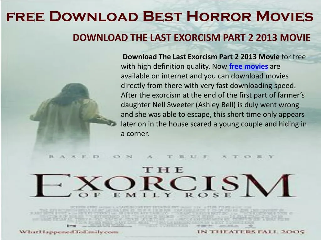 PPT Best Hollywood Free Horror Movies Online Download Here