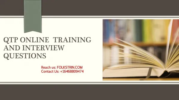 Qtp online training and interview questions