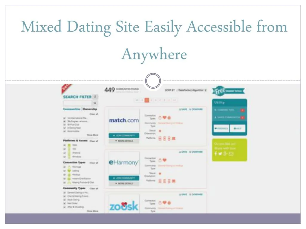 mixed dating site easily accessible from anywhere