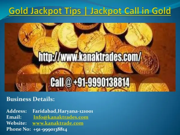 Gold Jackpot Tips | Jackpot Call in Gold