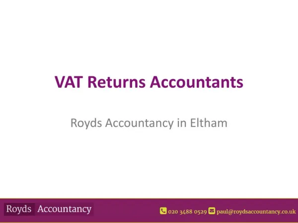 VAT Return Services in Eltham