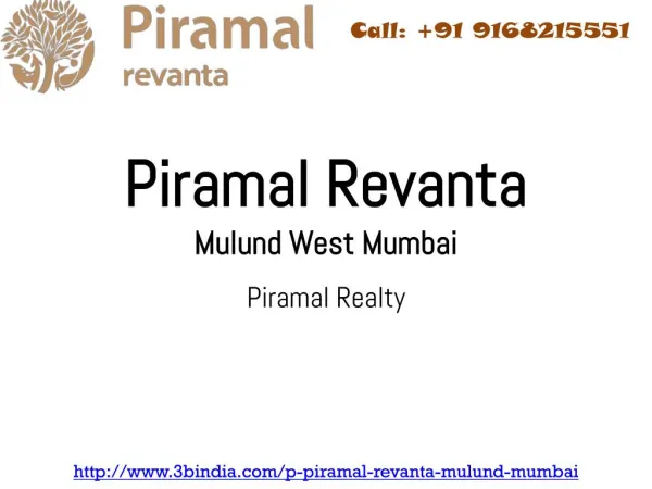 Piramal Revanta - A Dream Project By Piramal Realty Mumbai