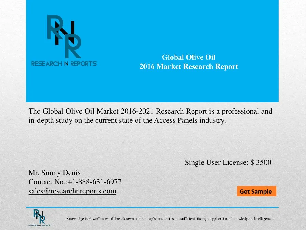 global olive o il 2016 market research report
