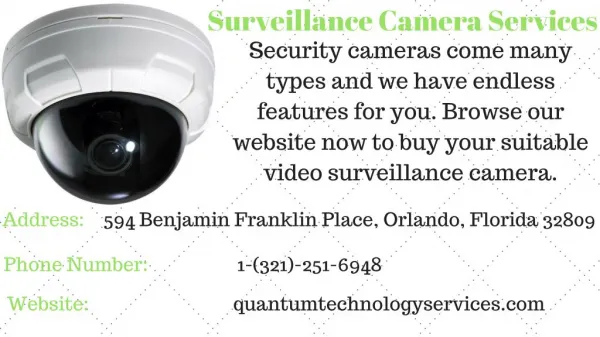 Surveillance Camera Services