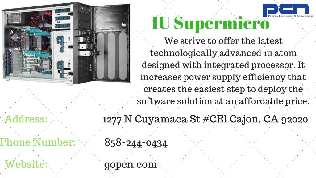 1u supermicro we strive to offer the latest