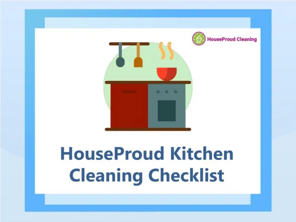 HouseProud Kitchen Cleaning Checklist