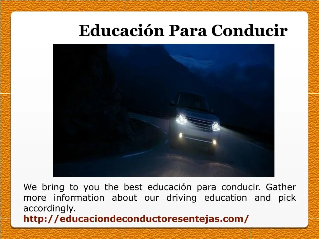 educaci n para conducir