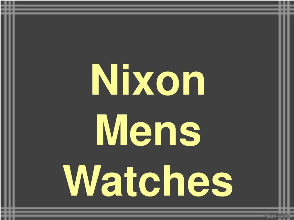 nixon mens watches