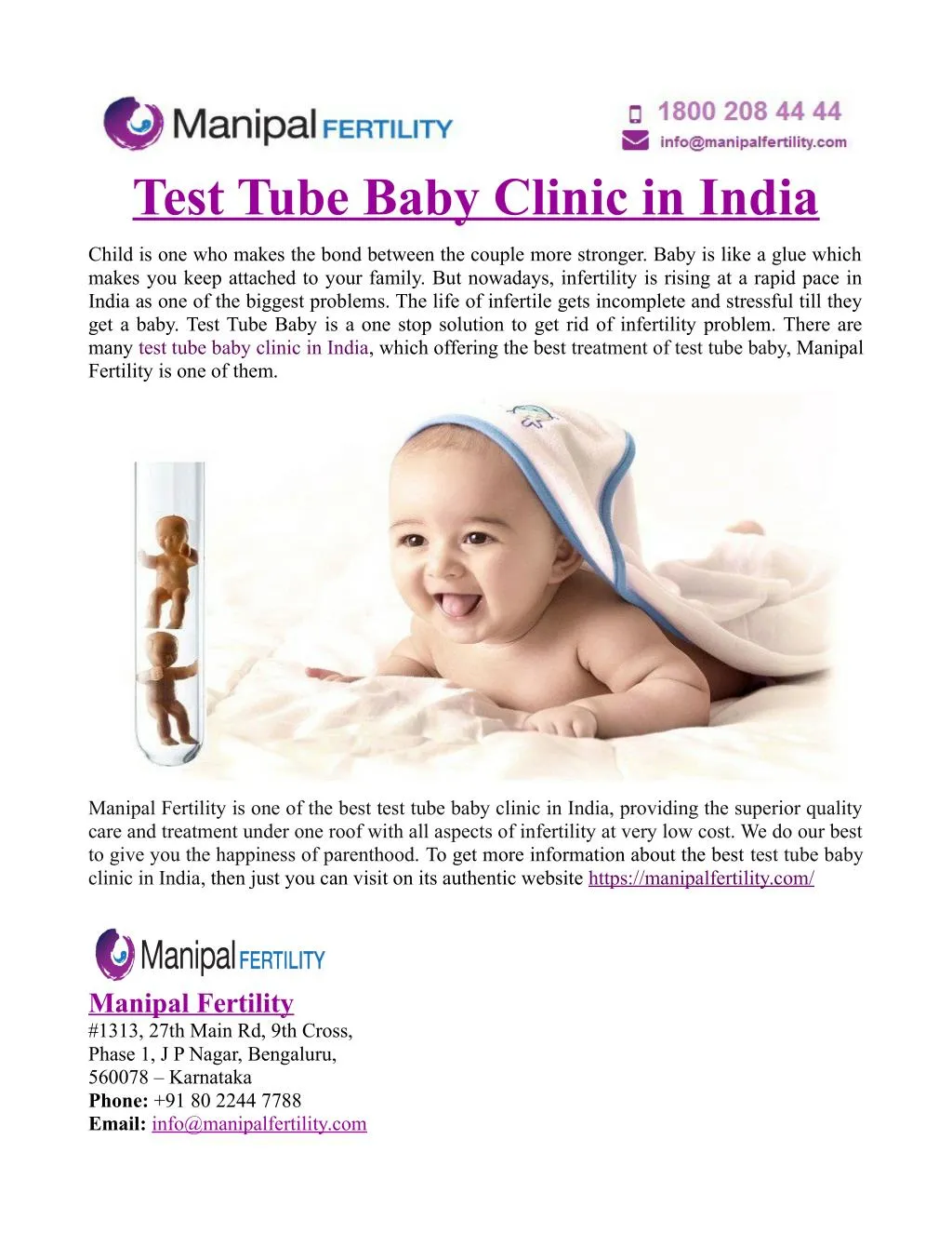 test tube baby clinic in india