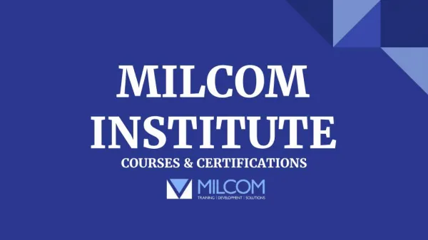 MILCOM Institute - Telecommunications, Technical security & Safety Courses