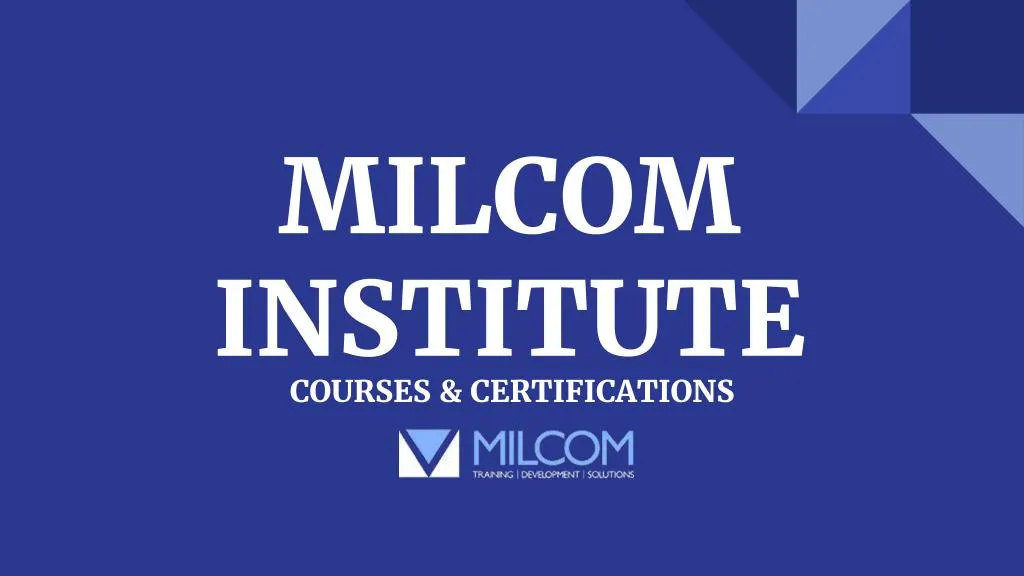 milcom institute courses certifications
