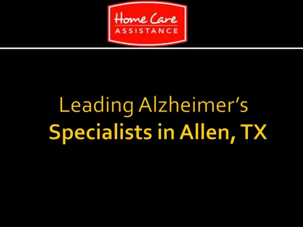 Leading Alzheimer’s Specialists in Allen, TX