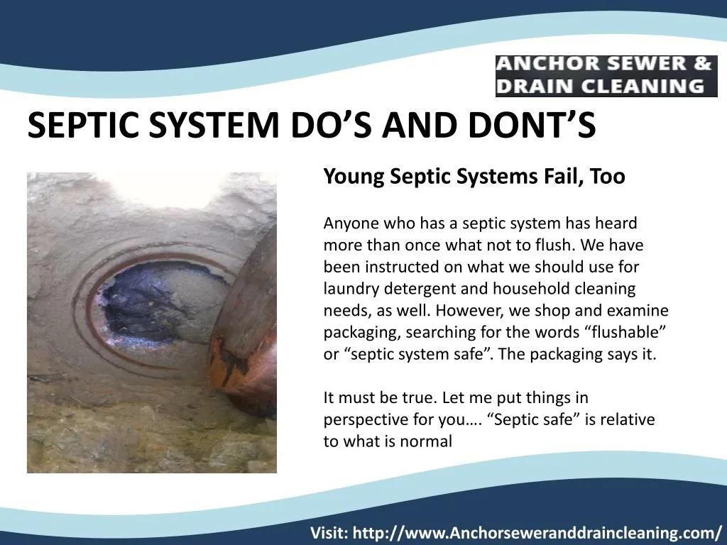septic system do s and dont s