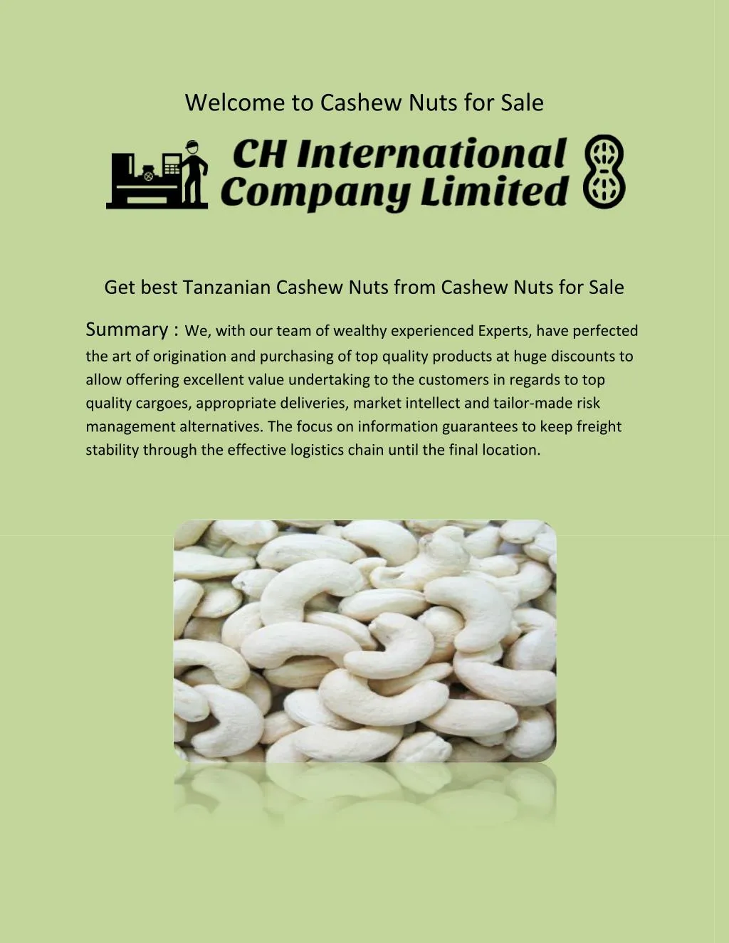 welcome to cashew nuts for sale