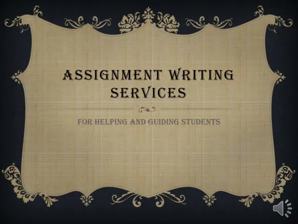 Affordable Assignment writing services