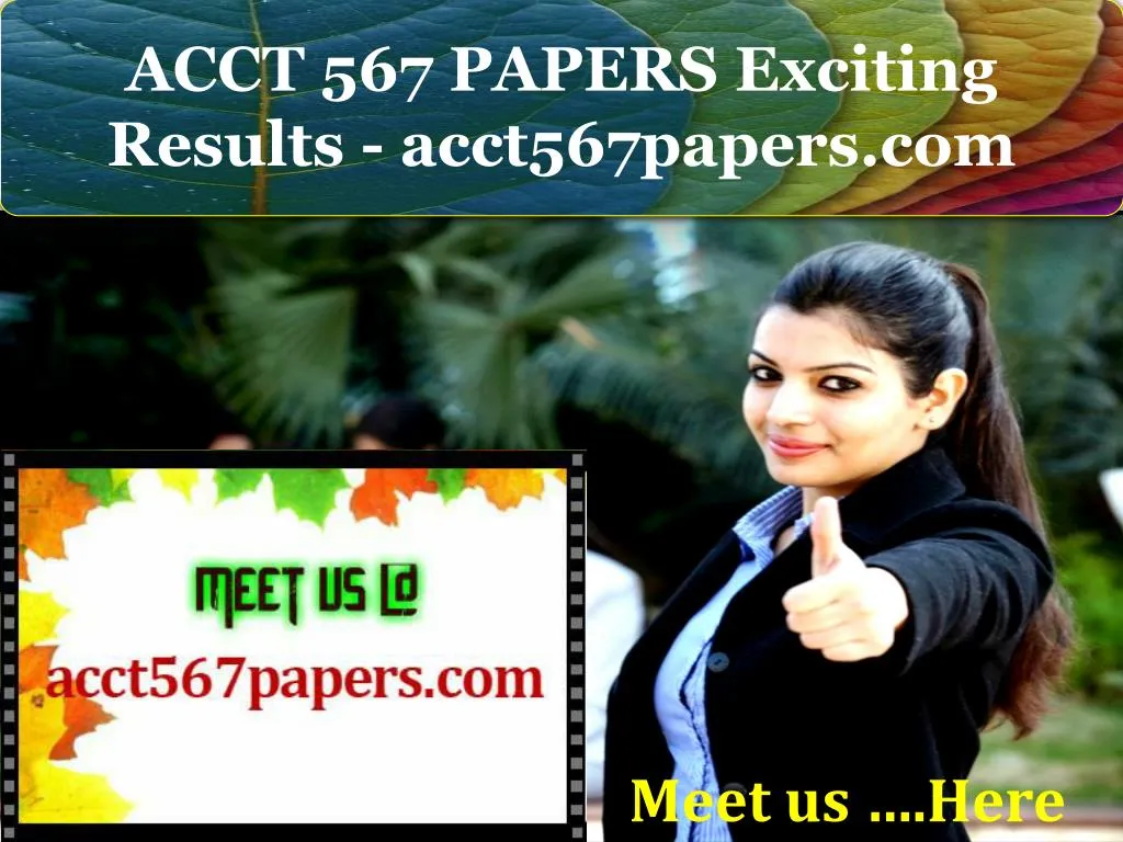 acct 567 papers exciting results acct567papers com