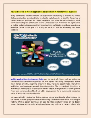 How to Benefits of mobile application development in India for Your Business - slide 1