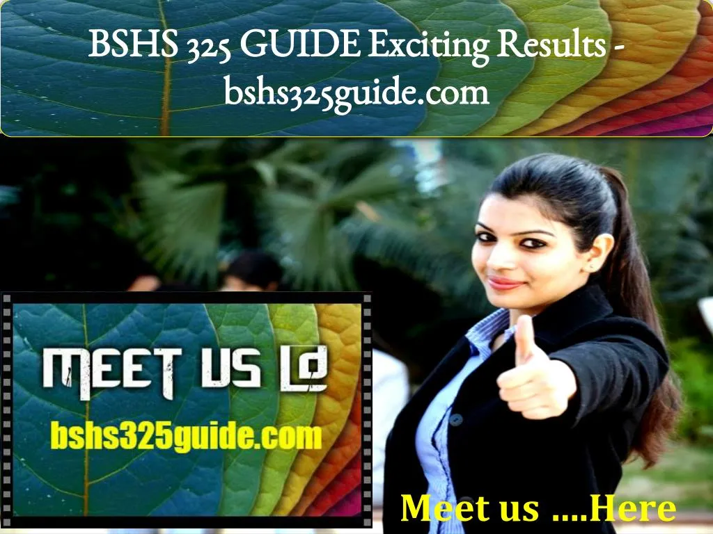 bshs 325 guide exciting results bshs325guide com