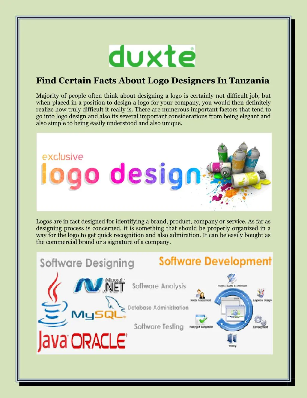 find certain facts about logo designers