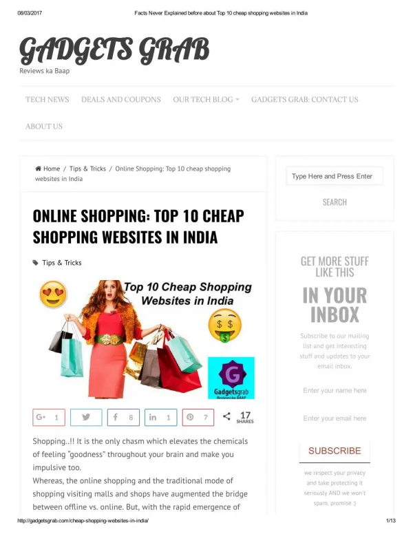 TOP 10 CHEAP SHOPPING WEBSITES IN INDIA