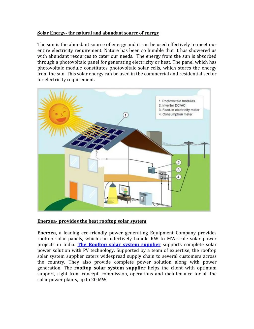 solar energy the natural and abundant source