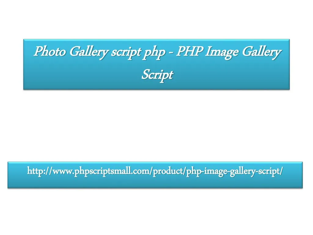 photo gallery script php php image gallery script