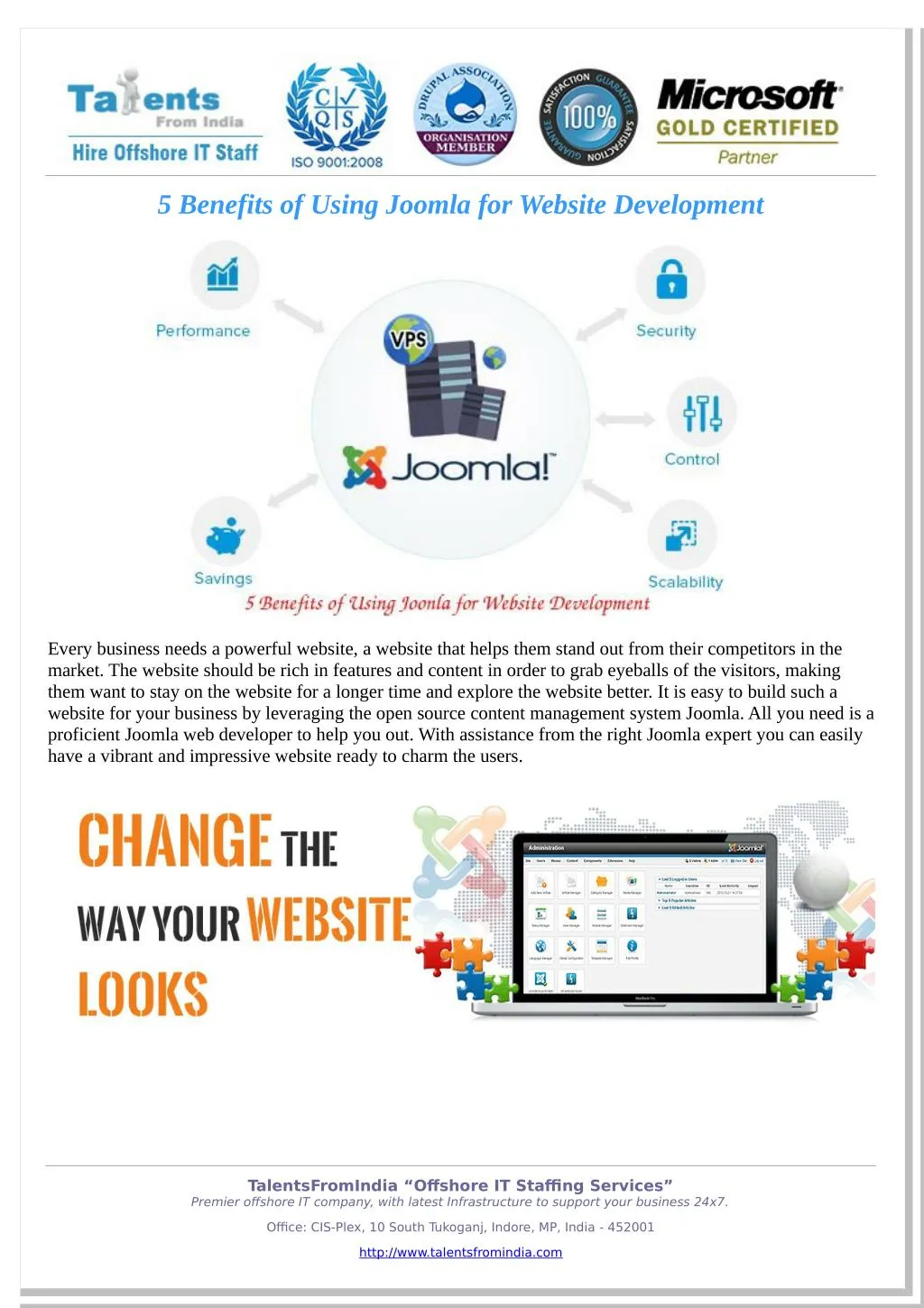 5 benefits of using joomla for website development