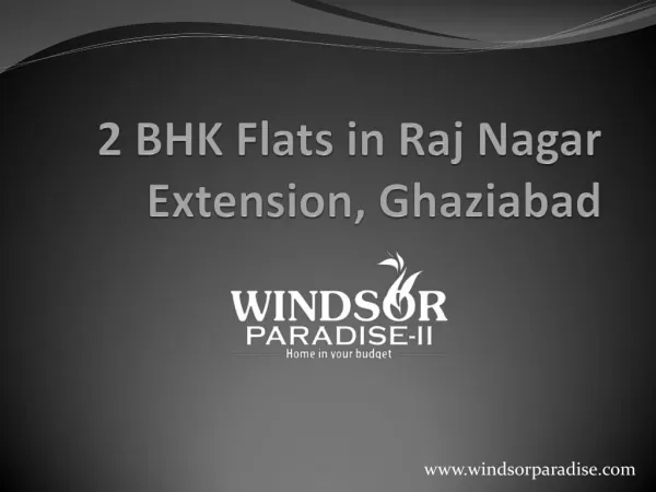 2 bhk flat in raj nagar extension