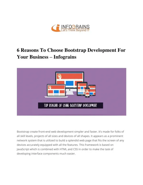 Bootstrap Development | Building A Responsive Website Design With Bootstrap