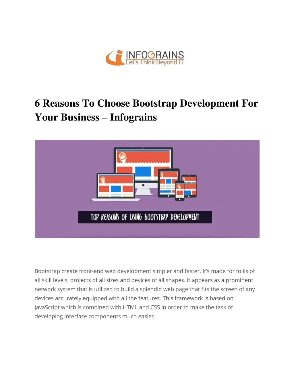 6 reasons to choose bootstrap development