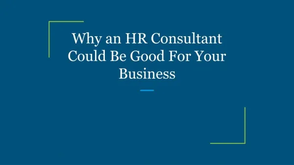Why an HR Consultant Could Be Good For Your Business