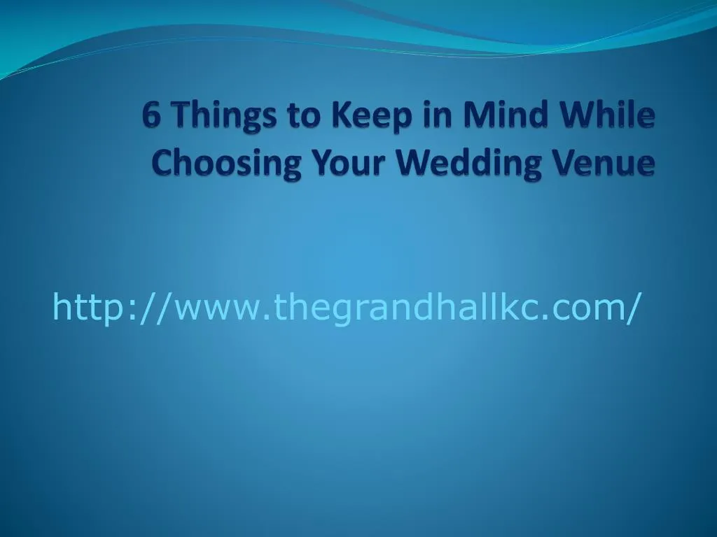6 things to keep in mind while choosing your wedding venue