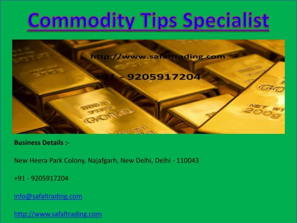 Commodity Tips Specialist