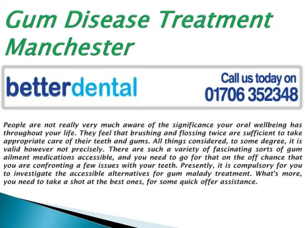 Find Your Local Gum Disease Treatment in Manchester