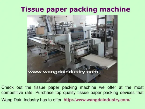 Napkin paper machine