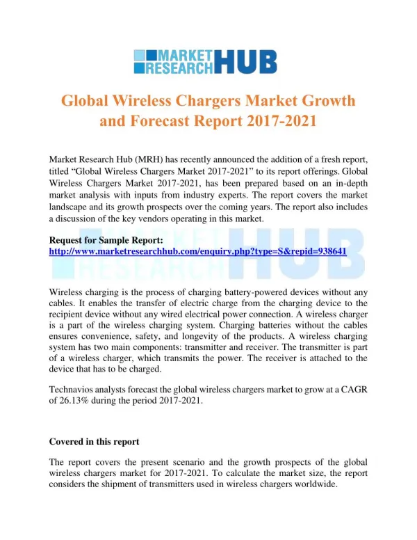 global wireless chargers market growth