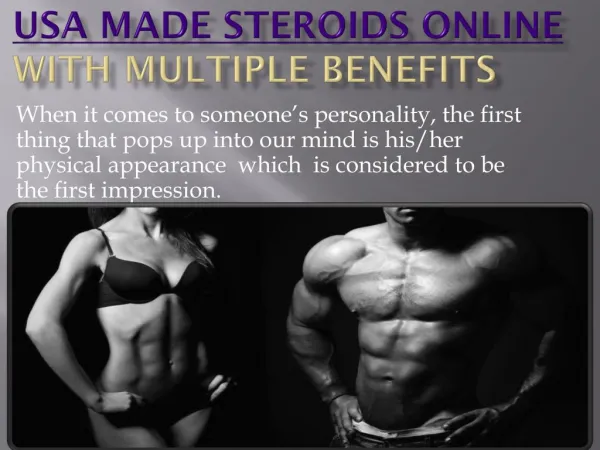 USA Made Steroids Online with multiple benefits