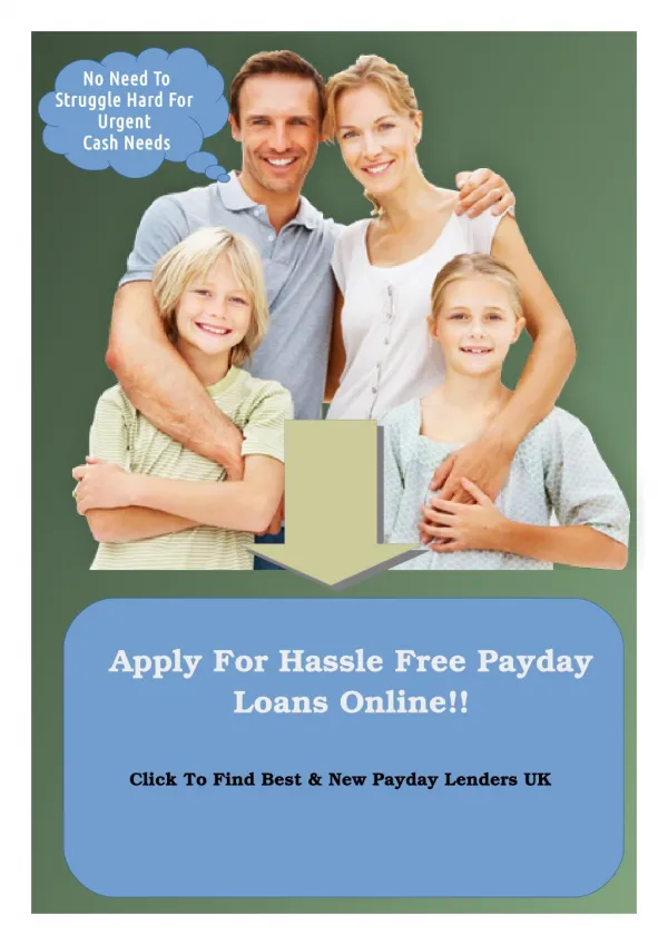 UK's New payday Lenders Online