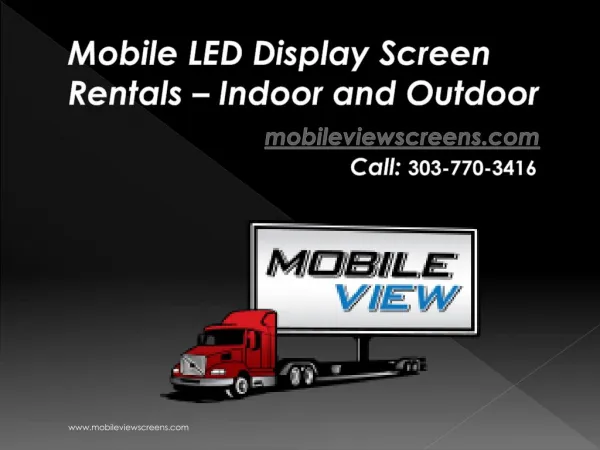 Mobile View Large Outdoor Screen Rentals
