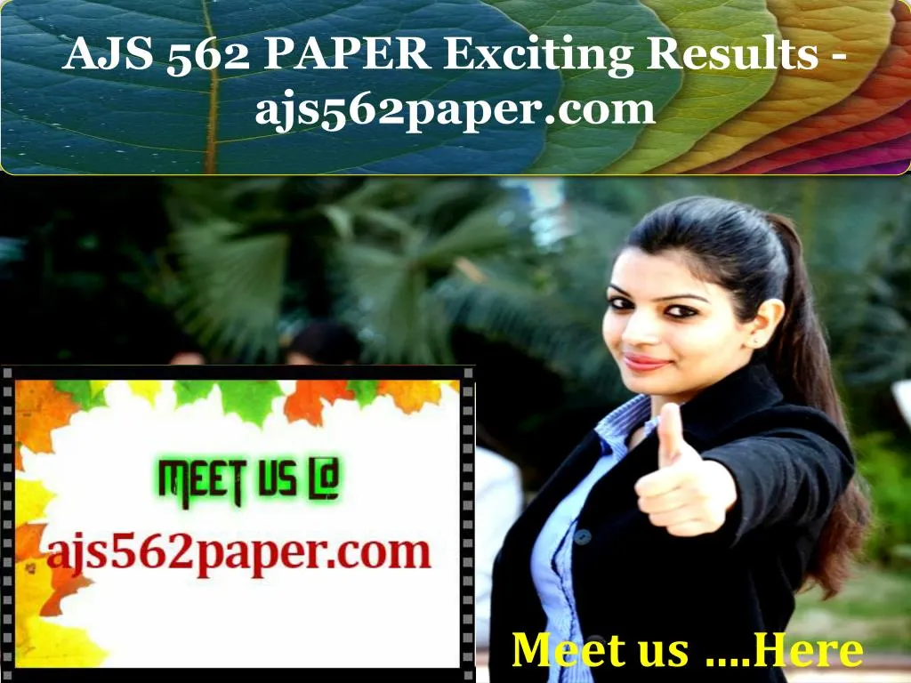 ajs 562 paper exciting results ajs562paper com